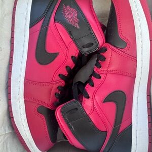 Jordan High-Top Sneakers in Pink and Black